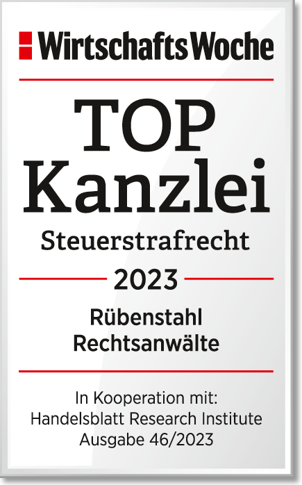 Prof. Dr. Markus Rübenstahl (Steuerstrafrecht) - TOP Kanzlei 2023